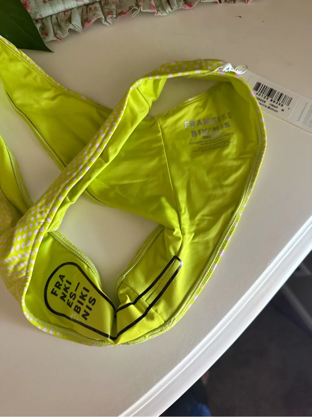 Frankie's Bikinis Neon Yellow/Green Strappy Wrap Triangle Bikini
